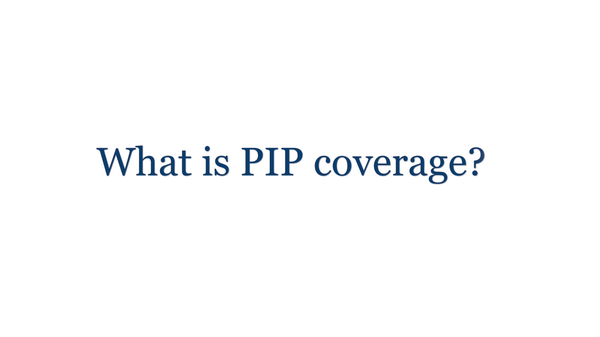 What is PIP coverage? (Personal Injury Protection)